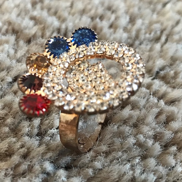 Womens Ring Fashion Gold Ring Adjustable - Picture 2 of 8